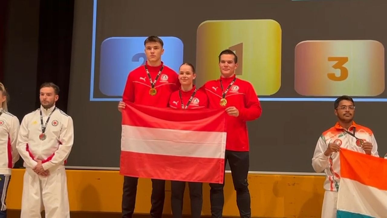 Frischgebackener Weltmeister in unserer Gemeinde: Samuel Zöchbauer & Team überzeugten in Karate