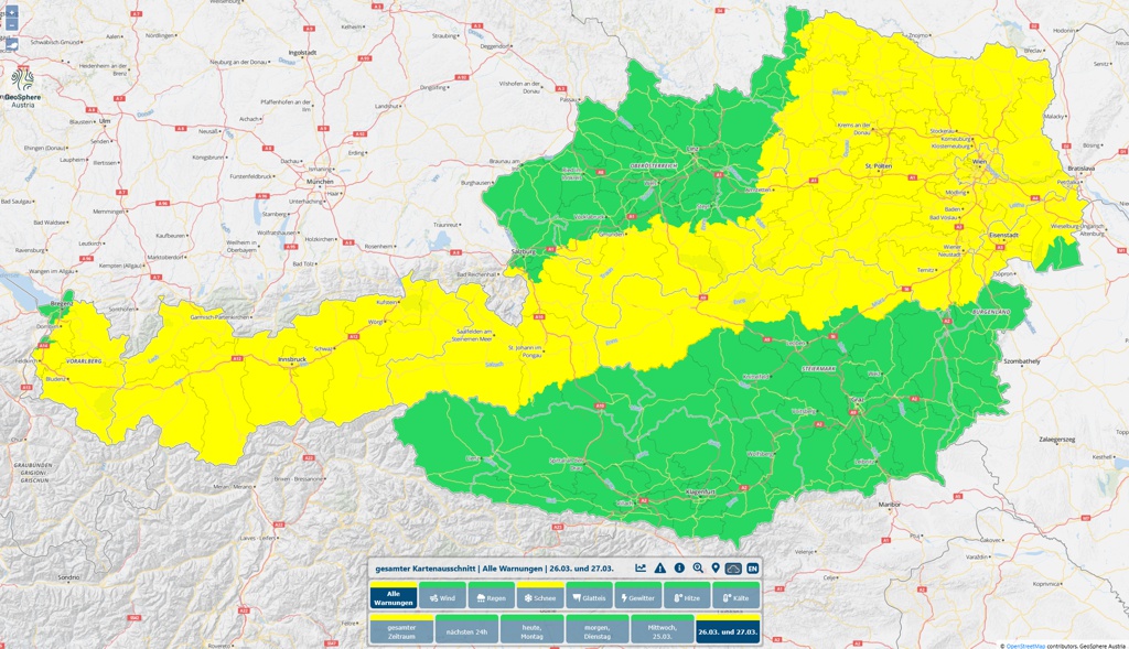 2026 03 26 27 GeoSphere Austria Warnungen