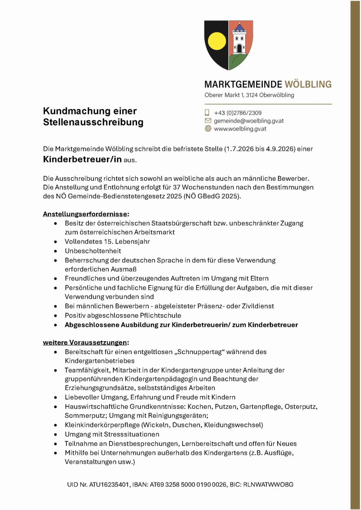 Ferial-Kinderbetreuung